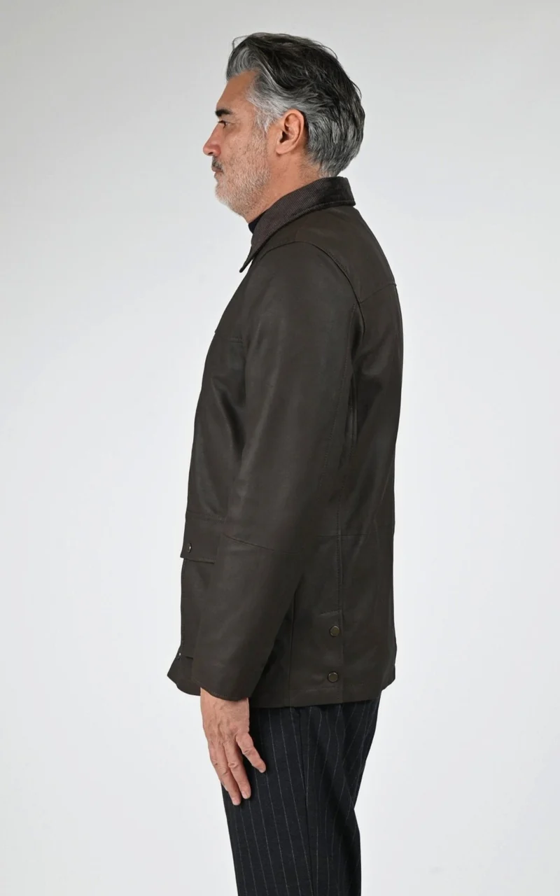 Veste en croute de cuir Jack marron