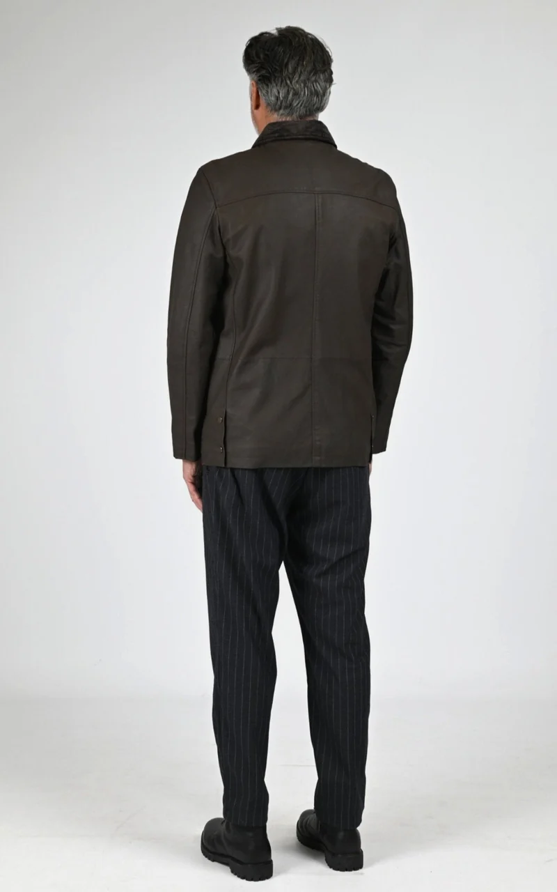 Veste en croute de cuir Jack marron