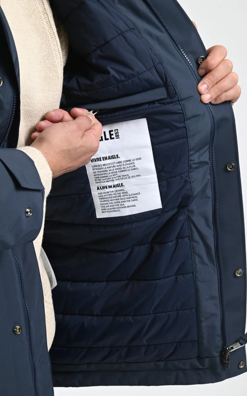 Parka bleu marine