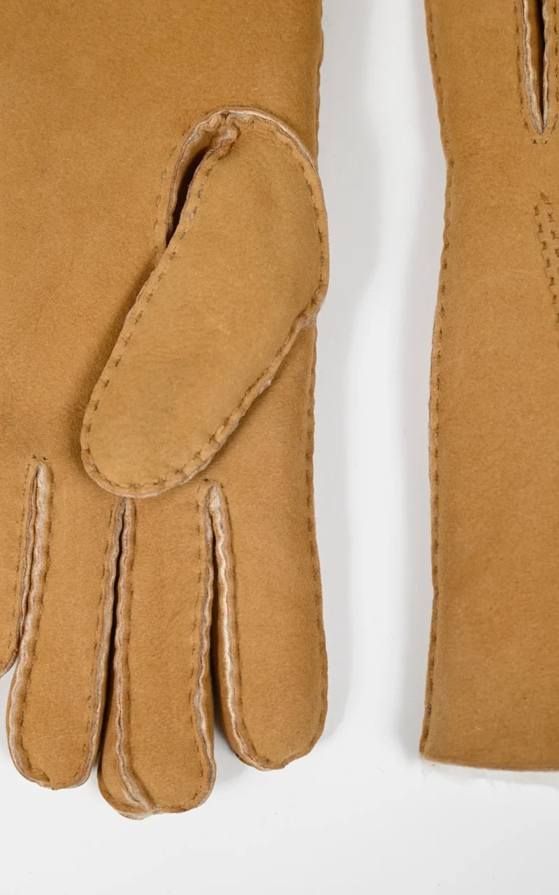 Gants en agneau mérinos mixte camel