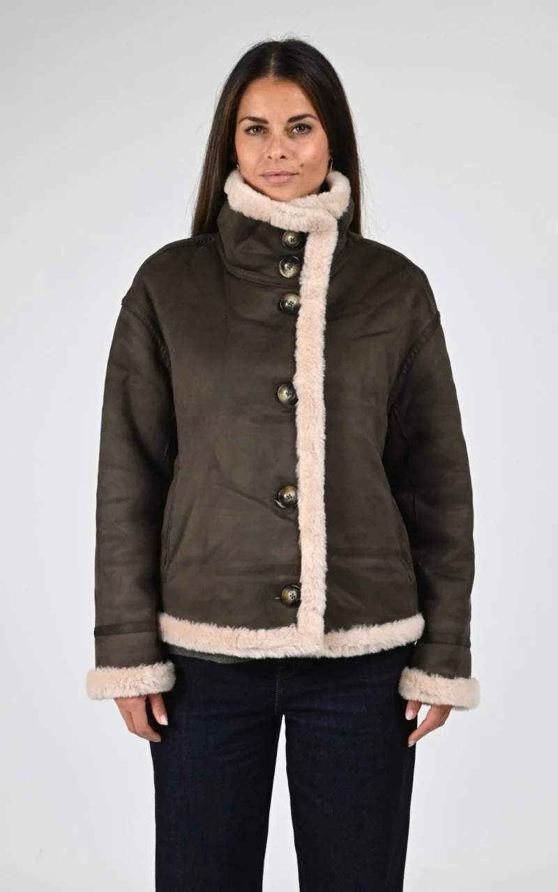 Veste réversible en laine AirWool© Heidi beige