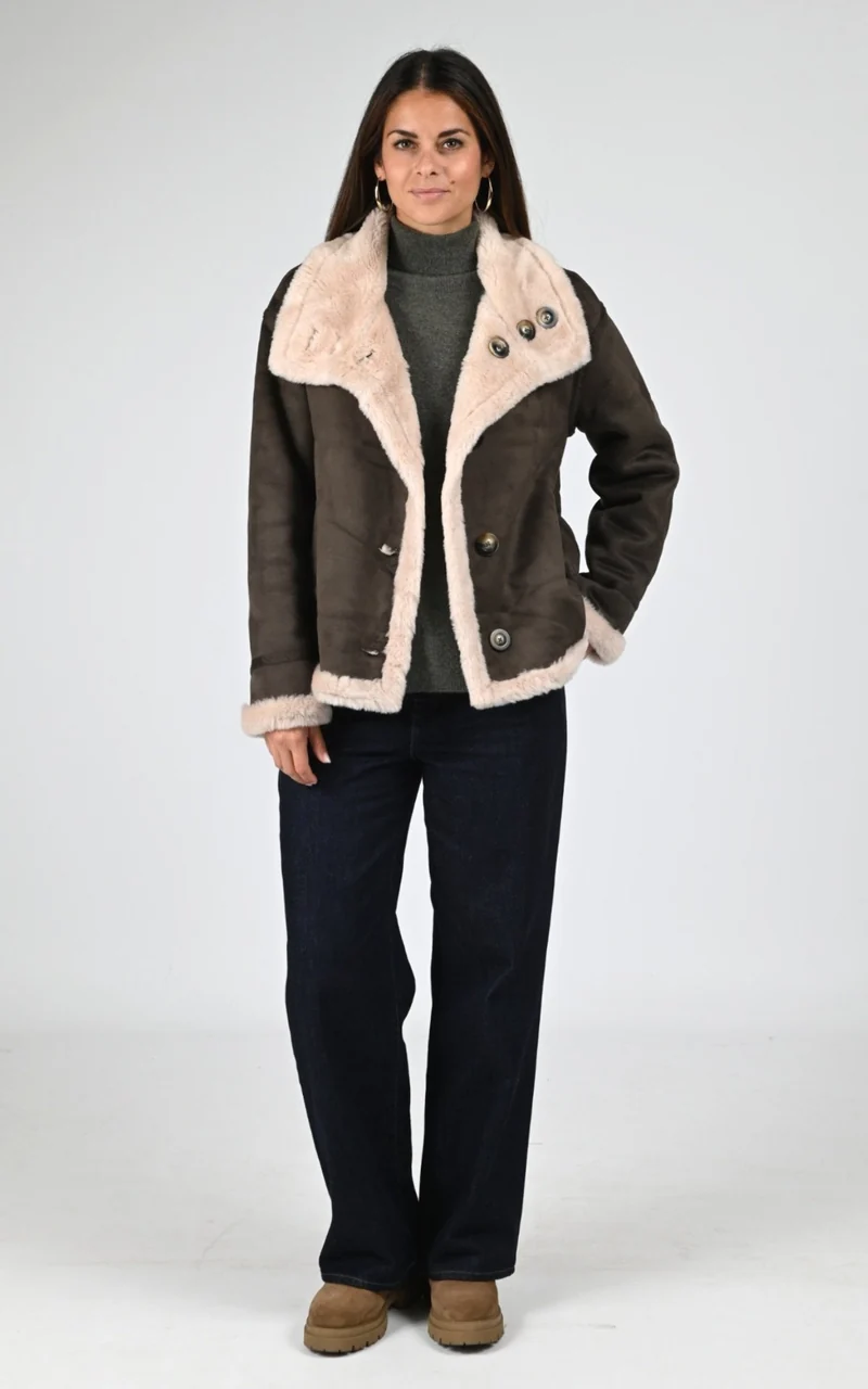 Veste réversible en laine AirWool© Heidi beige