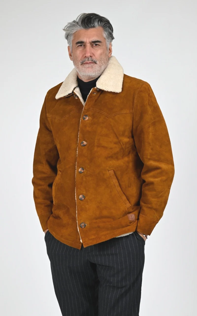 Veste nubuck cognac