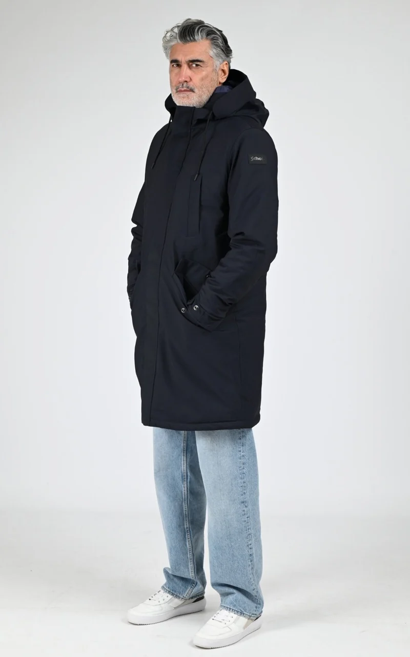 Parka capuche Chasen bleu marine
