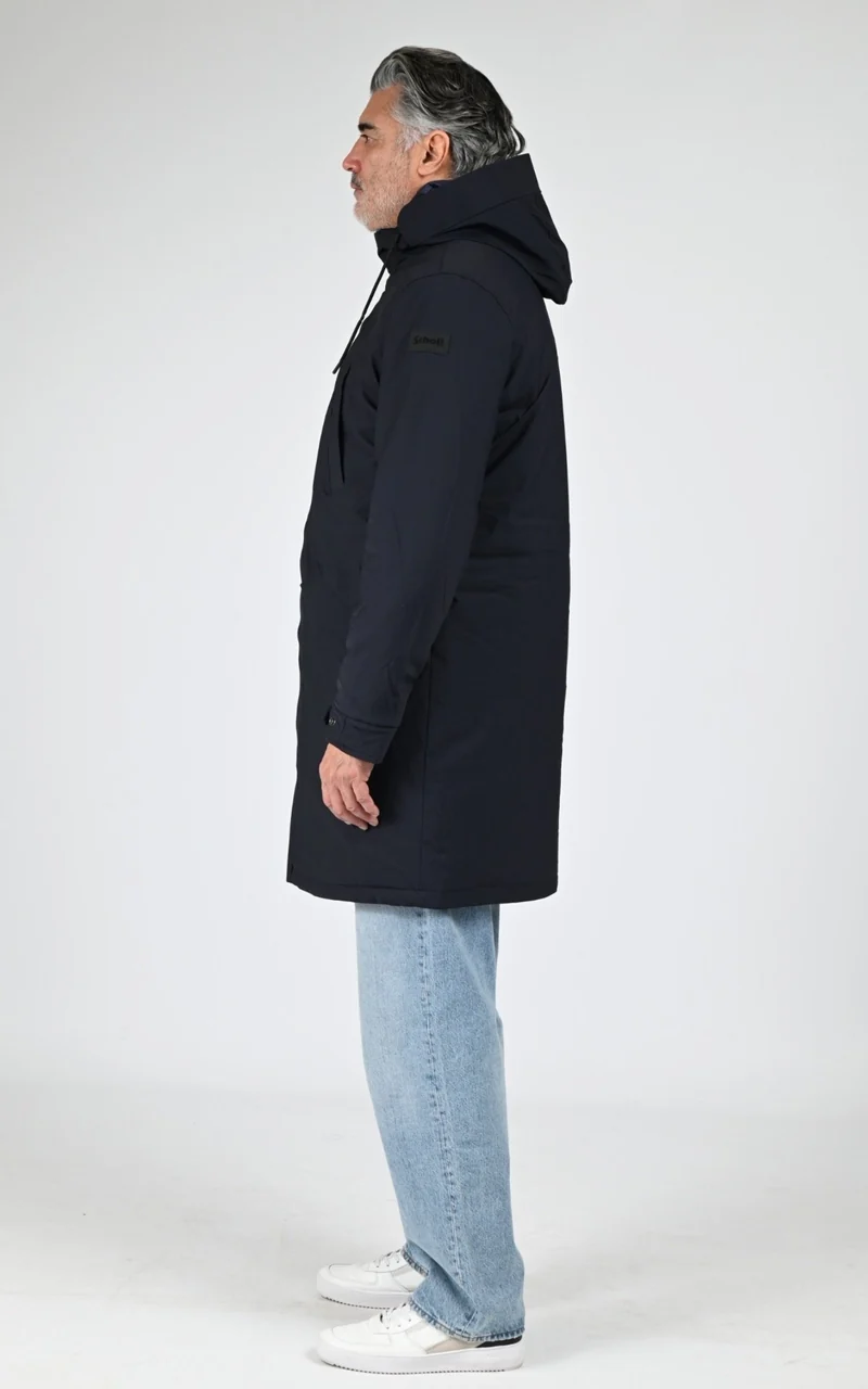 Parka capuche Chasen bleu marine