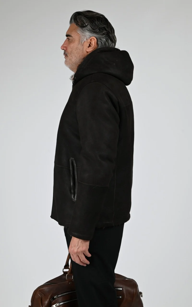 Veste en agneau de Toscane marron