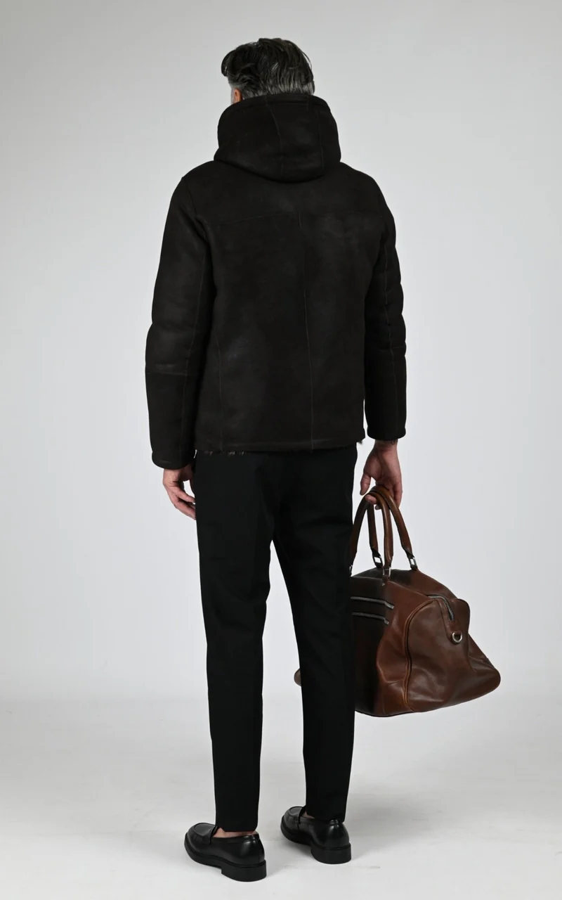Veste en agneau de Toscane marron
