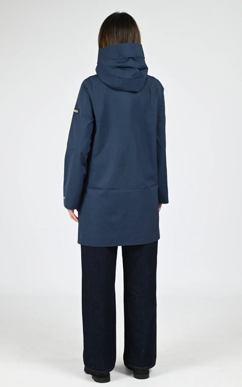 Parka longue bleu marine