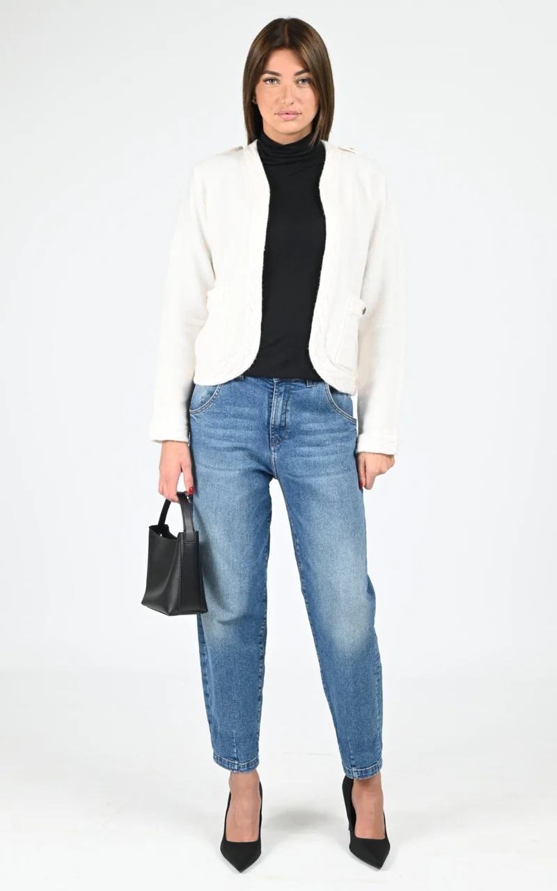 Veste laine cachemire Robyn écru