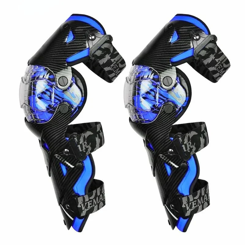 Genouillere moto articulé avec protege tibia