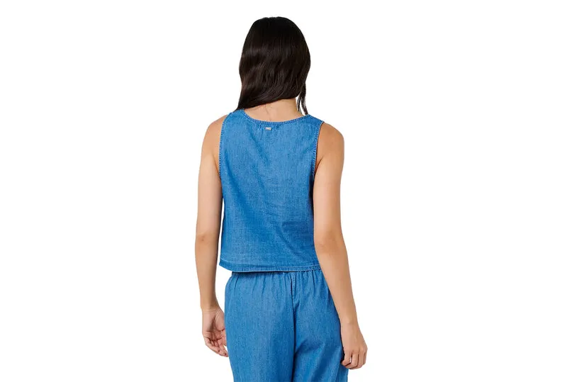 GILET CHAMBRAY DE L'ÎLE DE CATALINE