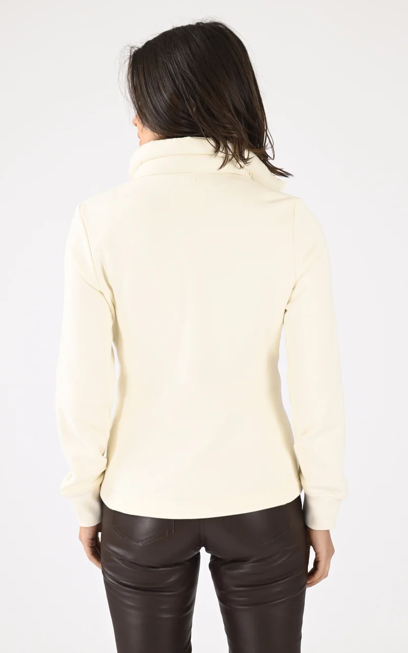Veste bi-matière beige
