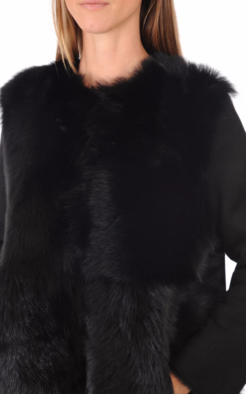 Veste agneau de Toscane Léonie noir
