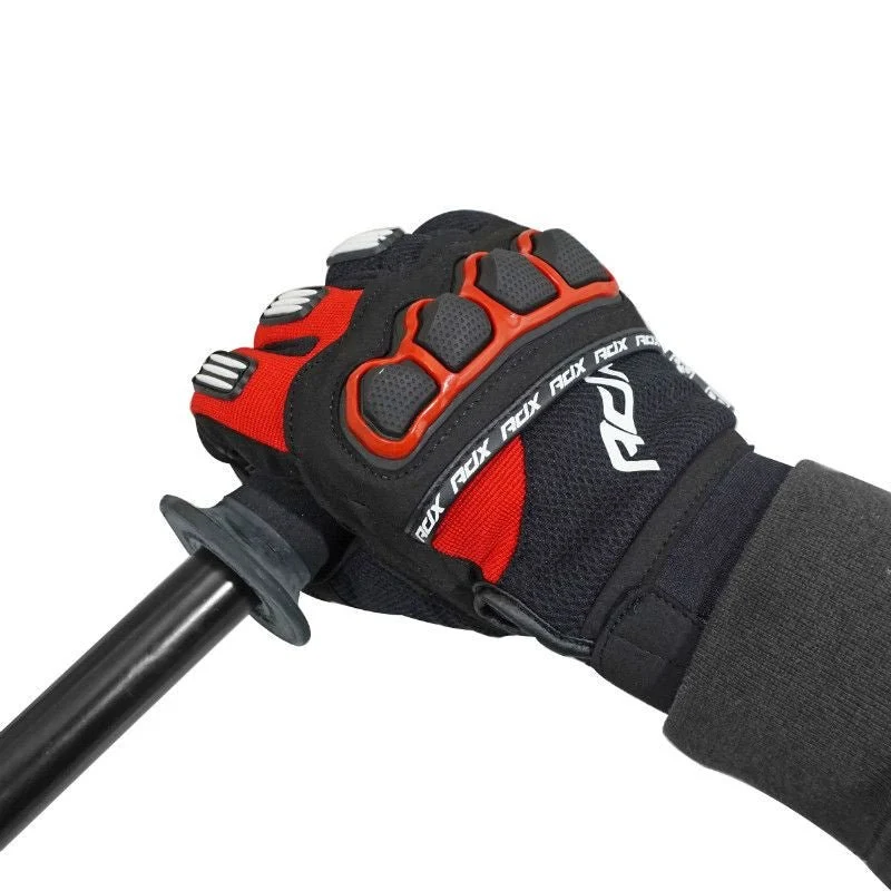 Gants Moto cross rouge et noir - Coqué & Homologué