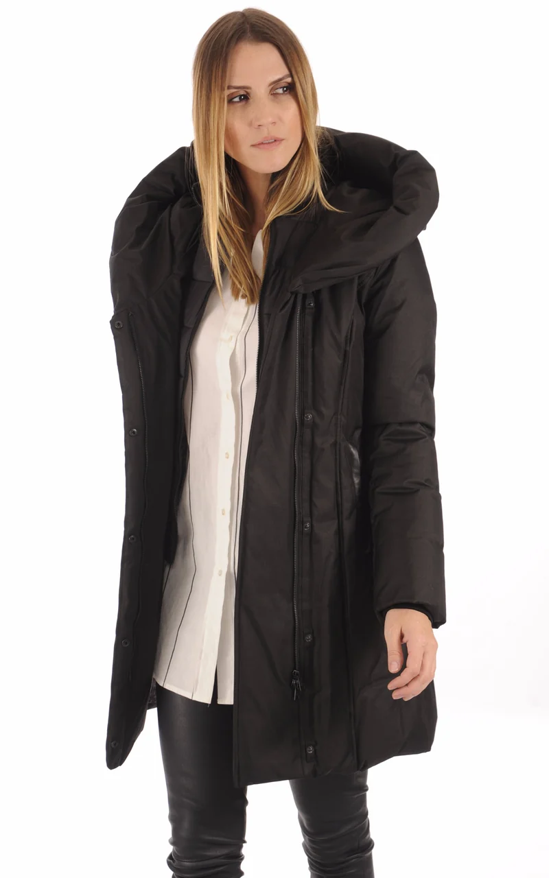 Parka cintrée noir