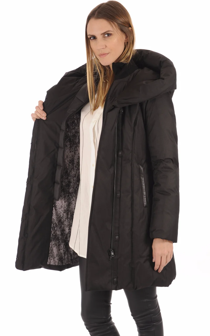 Parka cintrée noir