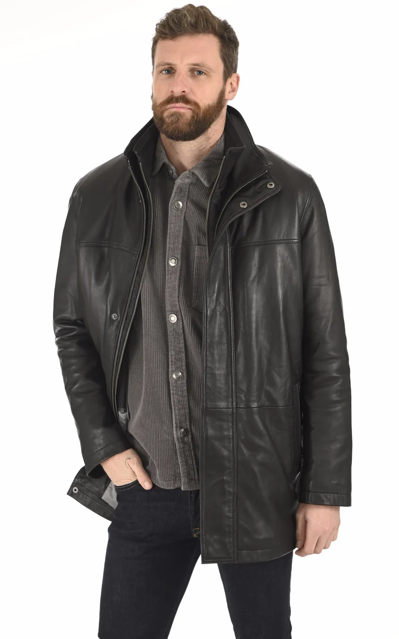Surveste confortable Max cuir noir