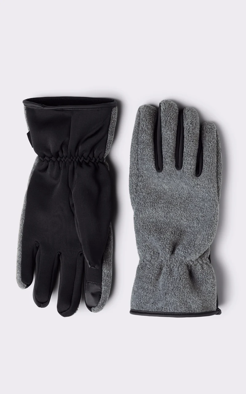 Gants en polaire gris