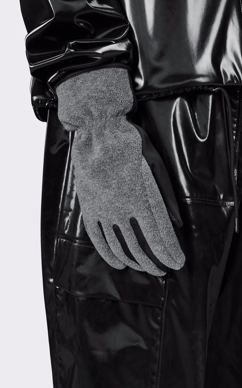 Gants en polaire gris