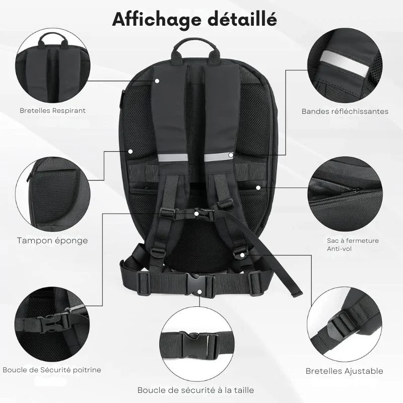Sac à Dos LED pour Moto- Road Warrior Edition