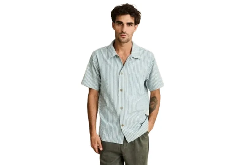 CHEMISE À RAYURES SEERSUCKER À MANCHES SANS MÉTAL