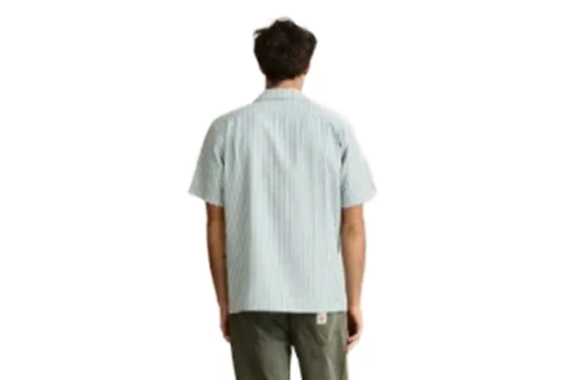 CHEMISE À RAYURES SEERSUCKER À MANCHES SANS MÉTAL