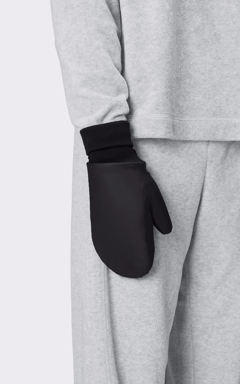 Moufles doublées polaire noir