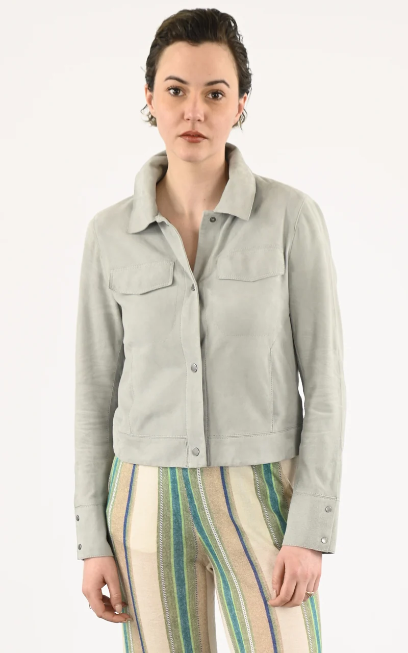 Veste daim Ruby vert