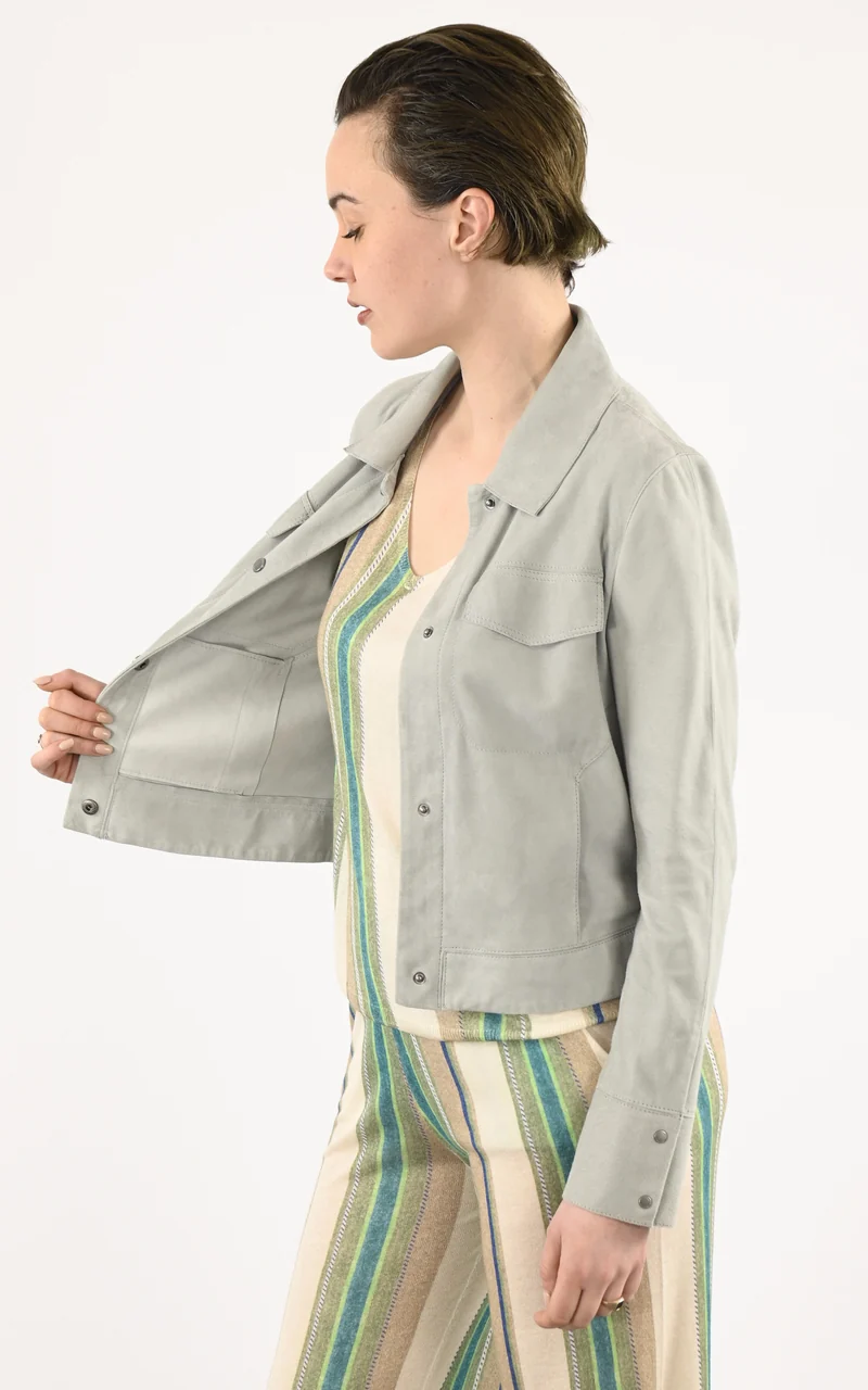 Veste daim Ruby vert