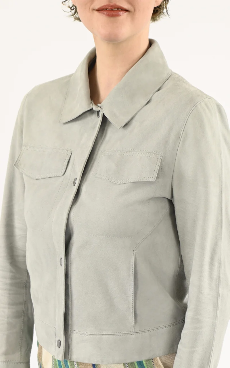 Veste daim Ruby vert