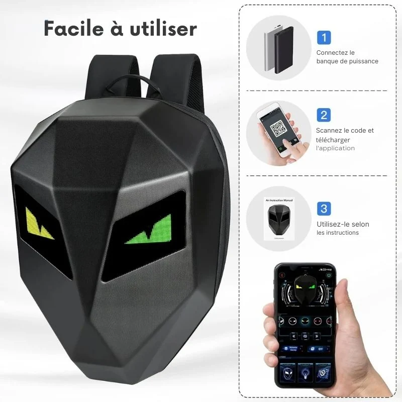Sac à Dos Moto LED Graffiti – Design Urbain