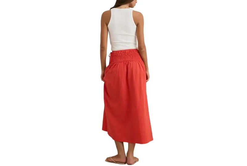 Jupe maxi ALANA à nœud sur le côté