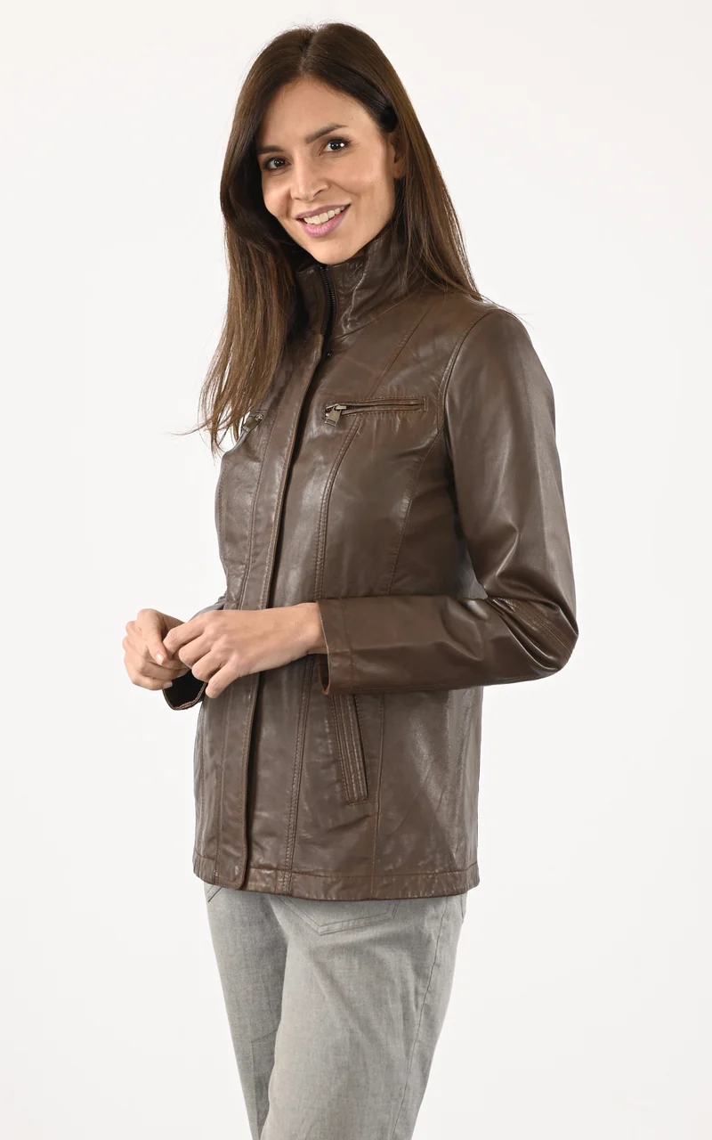 Veste confort Zurich cuir marron