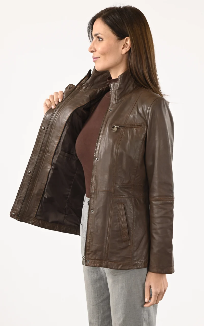 Veste confort Zurich cuir marron