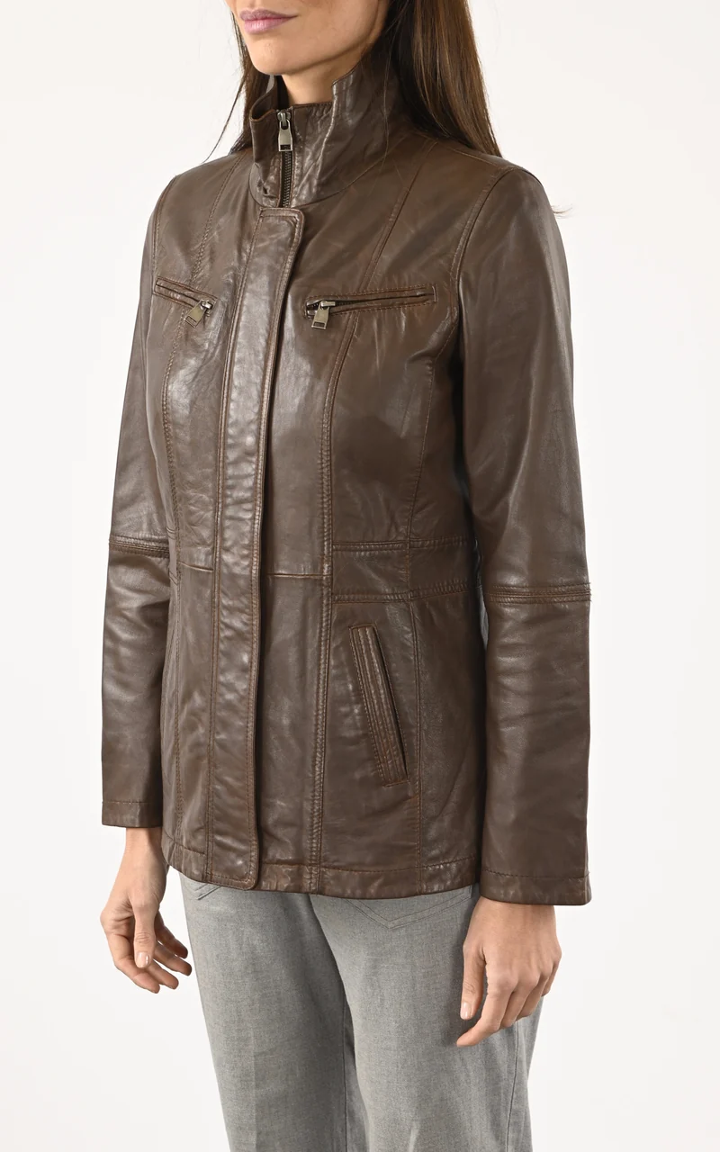 Veste confort Zurich cuir marron