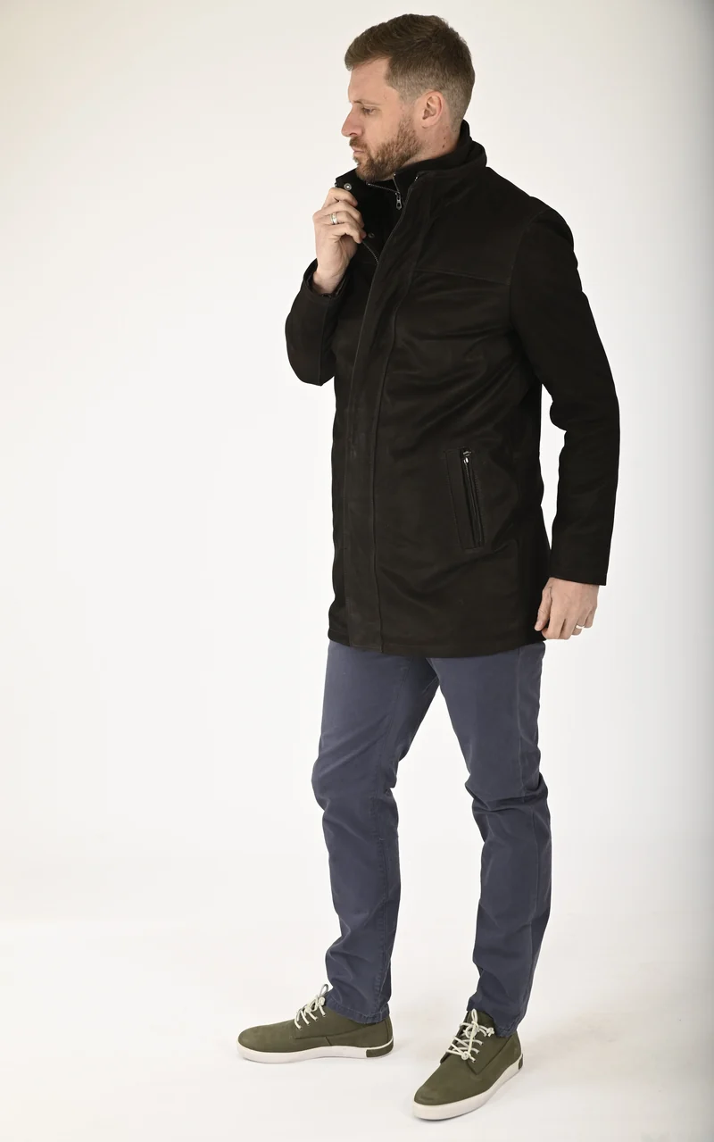 Surveste confortable Max cuir nubuck marron