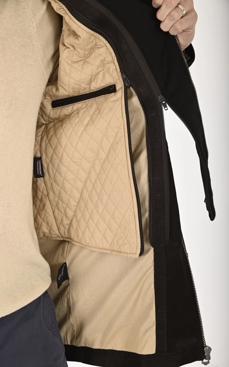 Surveste confortable Max cuir nubuck marron