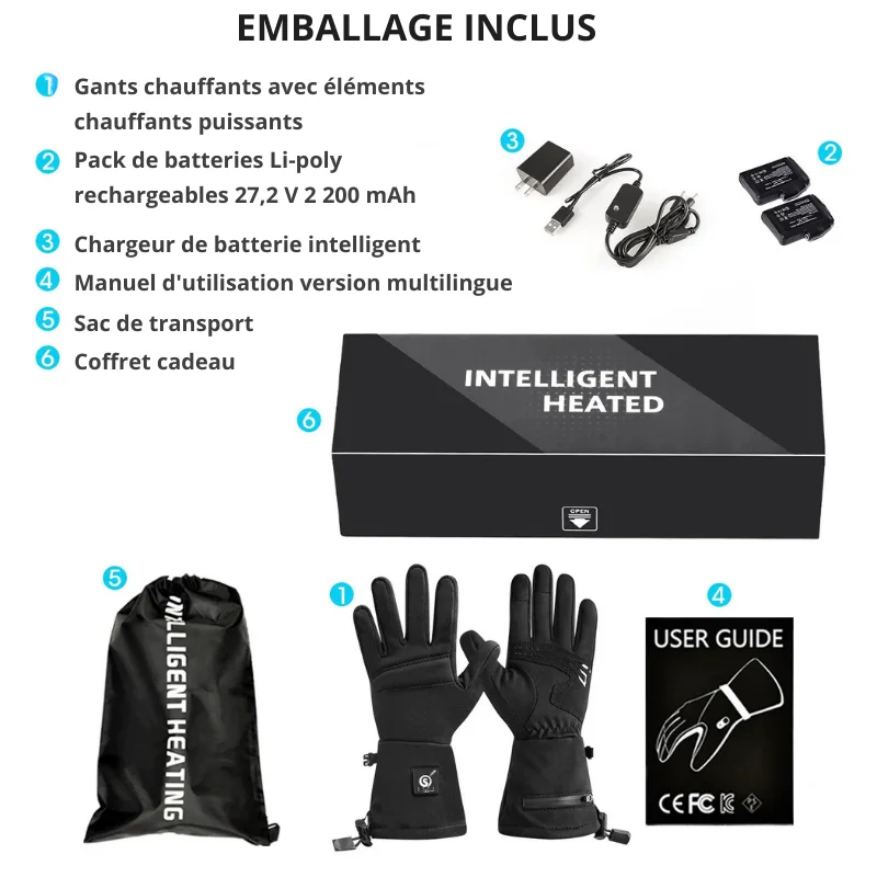 Gants Chauffants Hiver Vulcan™