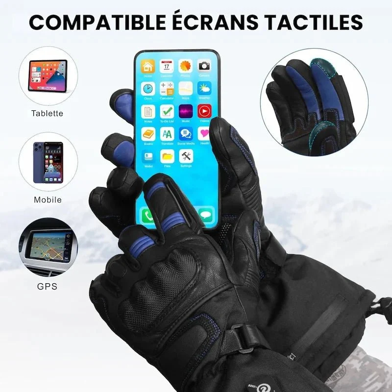 Gants Chauffants Moto carbone | RacerPro™