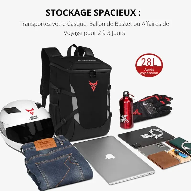 Sac à dos moto étanche 24/28L | MC-0137