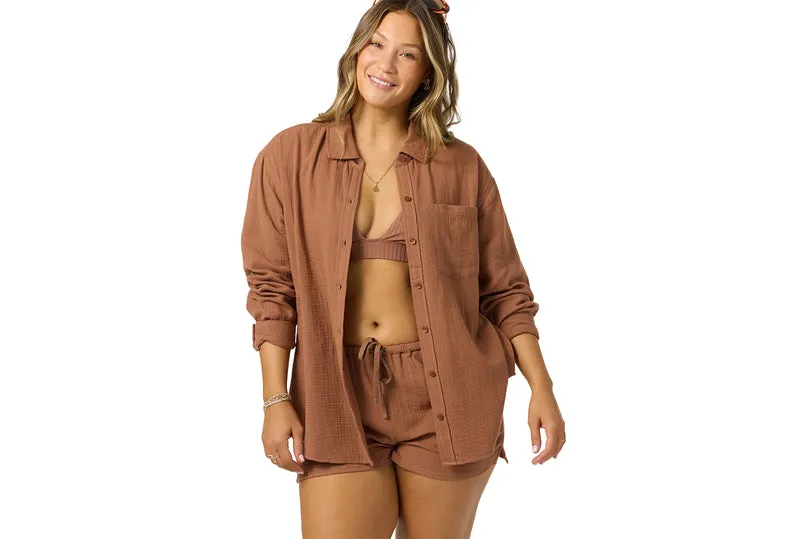CHEMISE TISSÉE À MANCHES LONGUES LENI RELAXÉE