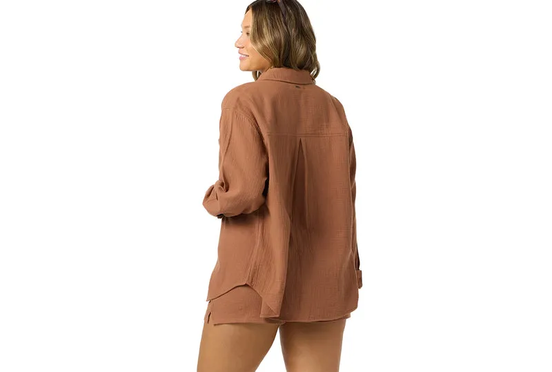CHEMISE TISSÉE À MANCHES LONGUES LENI RELAXÉE