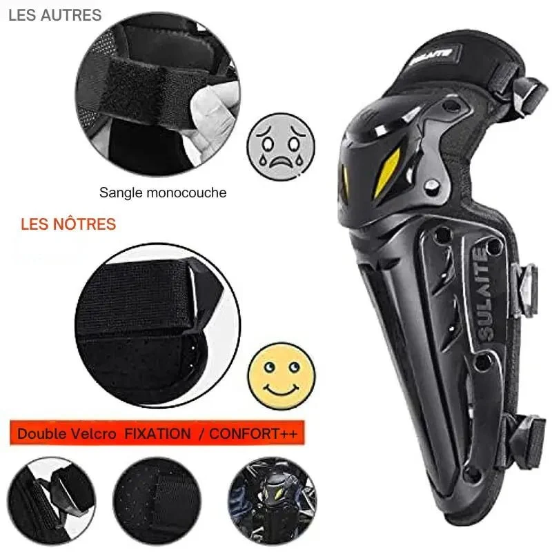 Kit protection moto Homologué CE-KP1 - Genouillère + coudière