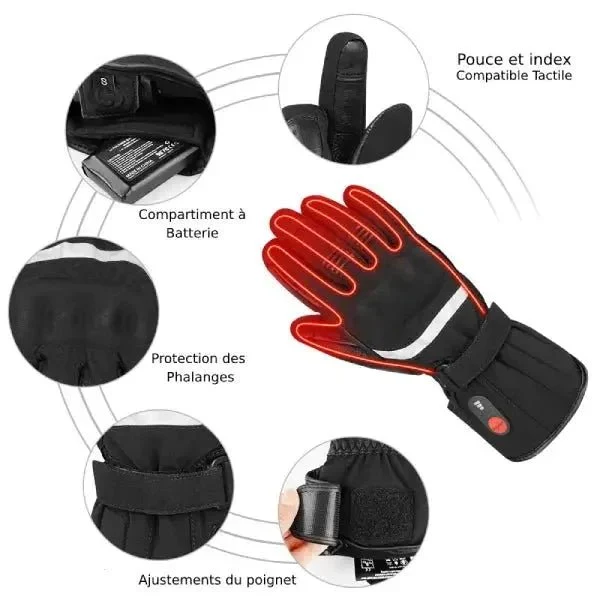 Gant de moto chauffant - TitanMoto™