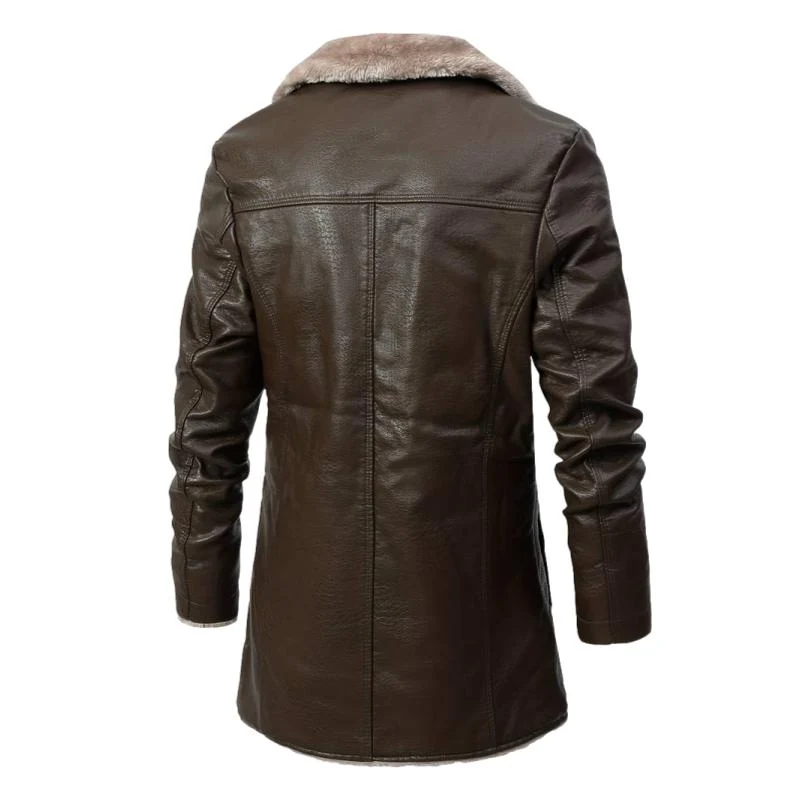 Manteau col fourrure Homme - Marron