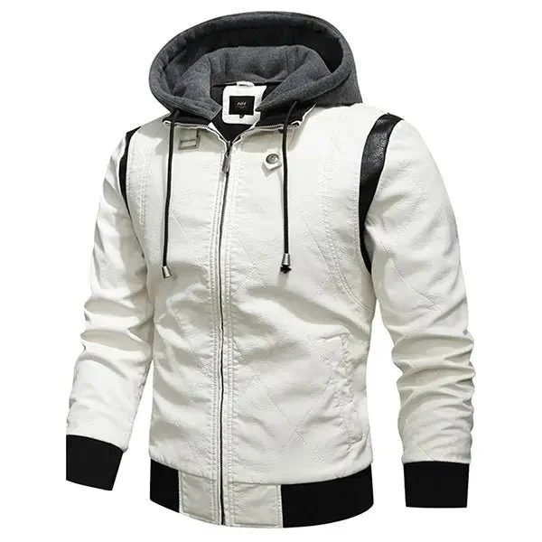 Blouson biker simili cuir blanc - Scorpion