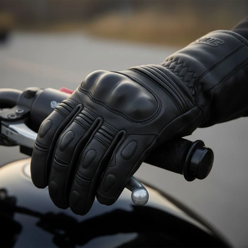 Gants Moto Hiver en Cuir Pleine Fleur ROADMASTER™, Homologués CE