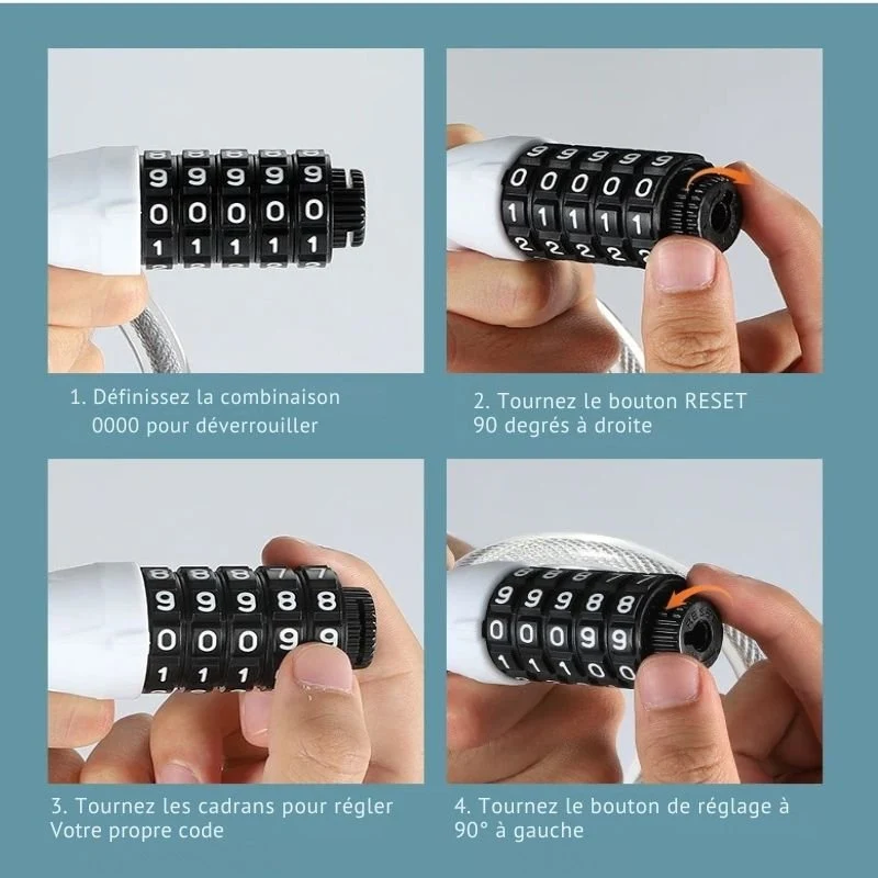 Câble sécurité moto