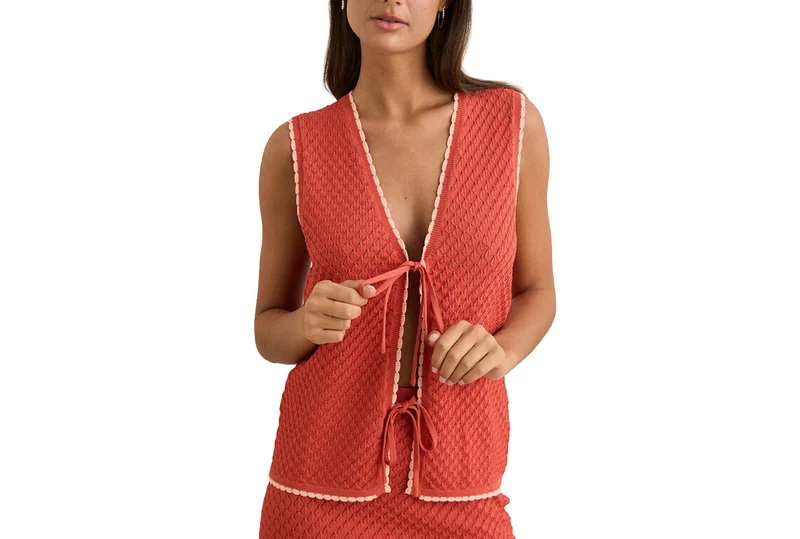 GIGI GIGI GILET LONGUE EN MAILLE