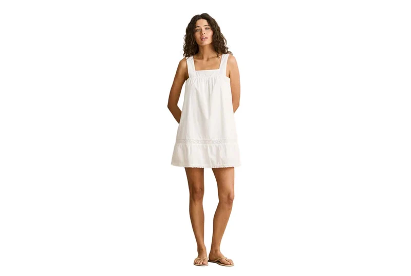 Robe mini en dentelle brodée